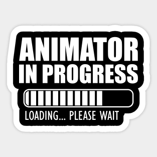 Animator in progress loading w Sticker